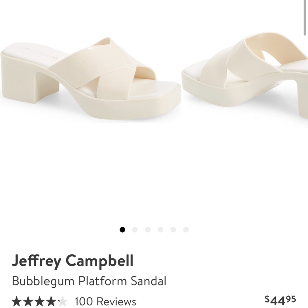 Jeffery Campbell bubblegum platform sandal. Jelly sandal